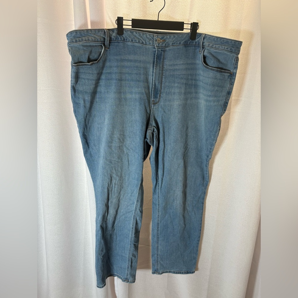 Old Navy Light Wash High Rise Straight Jeans Plus size 28 GUC 556